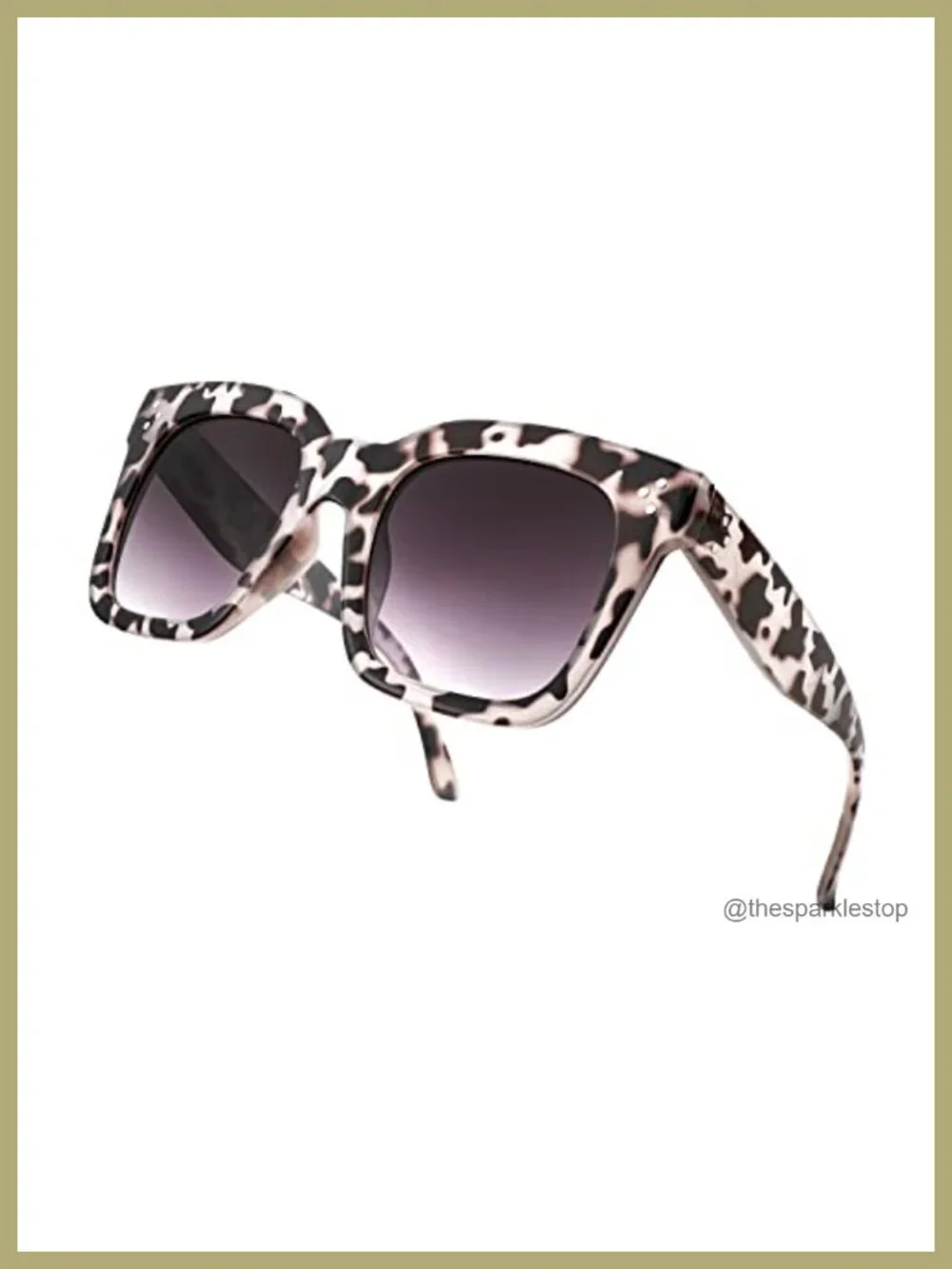 Vintage Butterfly Square Sunglasses for Women UV400 Gradient Lens Oversized
